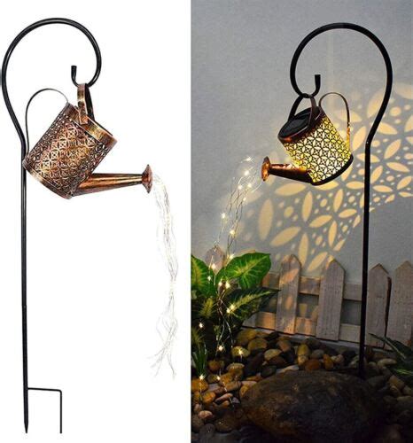 Solar Watering Can Light Garden Outdoor Waterproof Kettle Yard Art Lamp