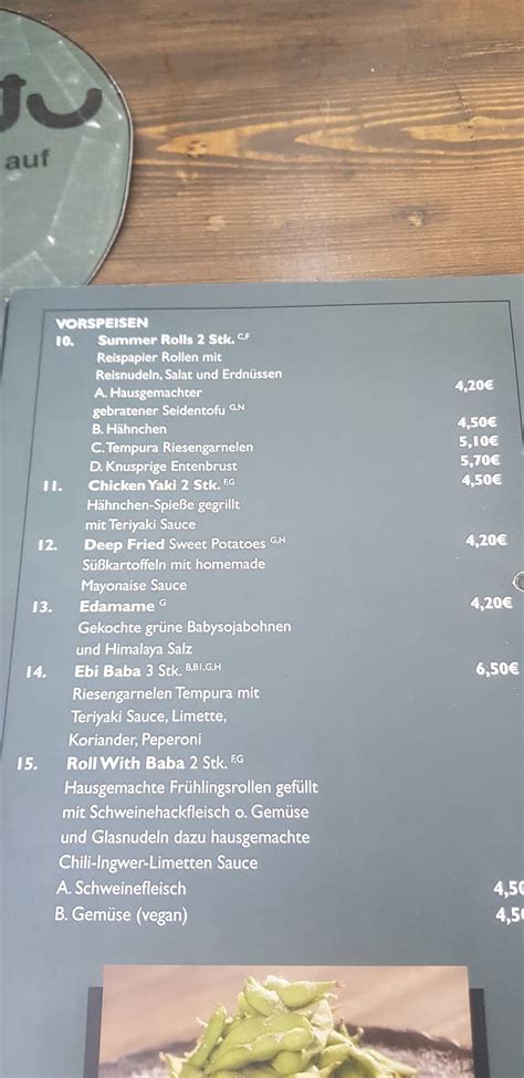 Speisekarte von Baba đu Restaurant Berlin