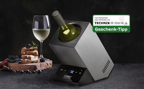 CASO WineCase One Inox Design Weinkühler für eine Flasche