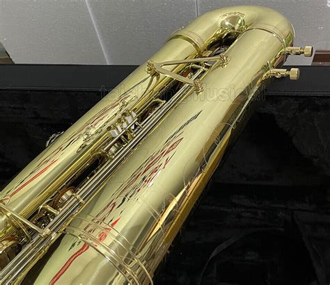 Professional Gold Lacquered Bb Bass Saxophone Low Bb Sax Free Shipping Ebay