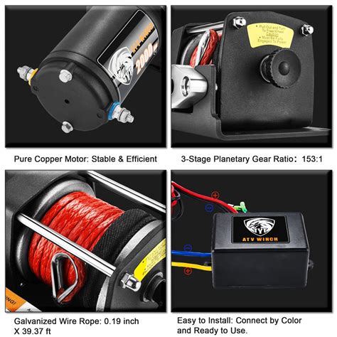 Treuil Lectrique Tyt V Lbs Capacit De Charge Treuil Corde