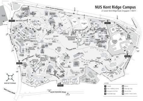 Kent Ridge Campus Map W E S T C O A S T R O A D To Jurong To Bukit