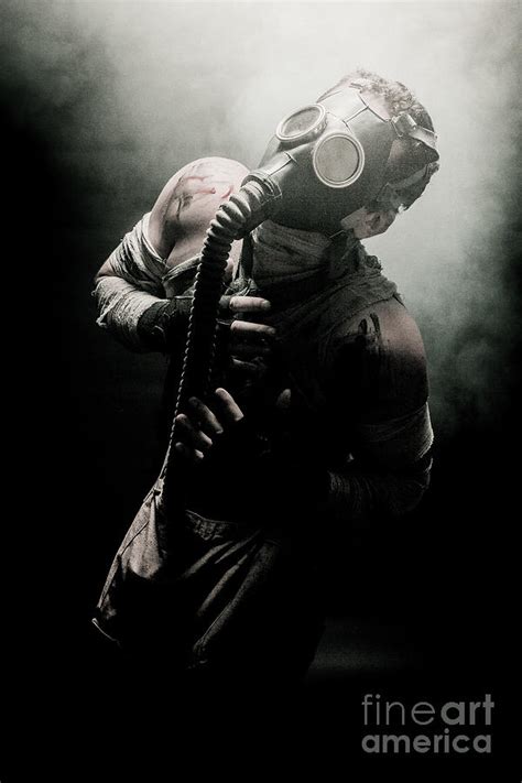 Man In Gas Mask Photograph By Ales Munt Pixels