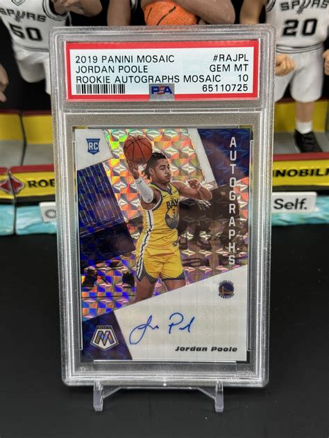 狗刺拍卖2019 Panini Mosaic Jordan Poole 勇士 奇才 乔丹 普尔 普洱 马赛克折射签字 PSA10 卡品如图