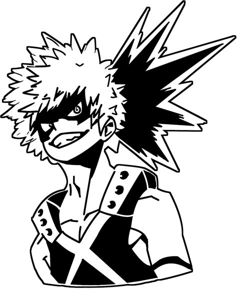 Hero Academia Bakugo Clip Art Black And White Hot Sex Picture