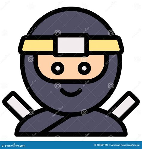 ninja avatar halloween costume vector illustration stock vector