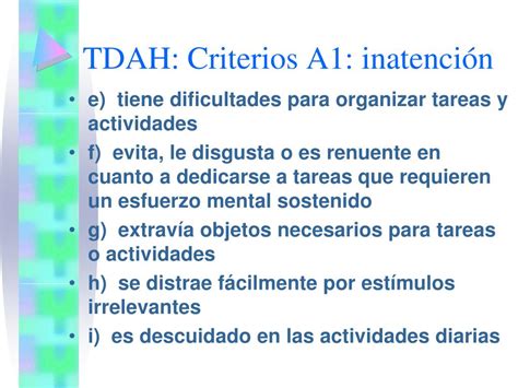 Ppt Trastorno Por Deficit De Atencion E Hiperactividad Tdah Powerpoint Presentation Id384504