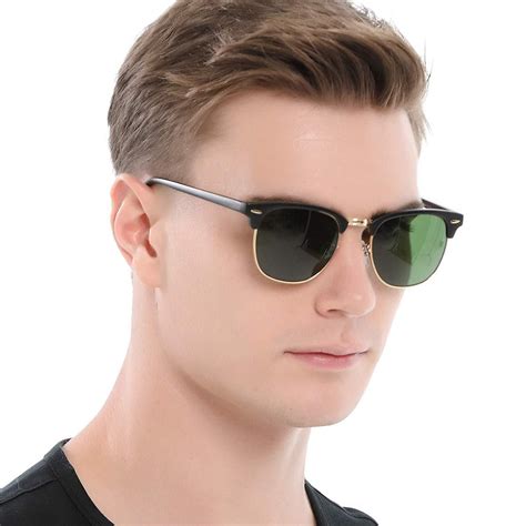 Retro Semi Rimless Browline Sunglasses Half Frame Eyeglasses For Women Men Browline Sunglasses