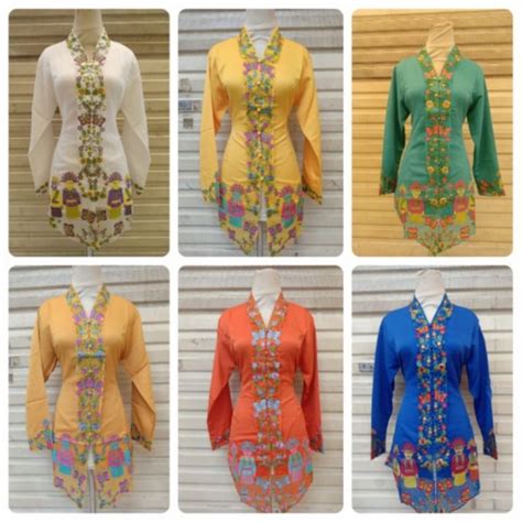 Jual Atasan Kebaya Encim Bordir Ondel Ondel Model Betawi Ukuran S 5L