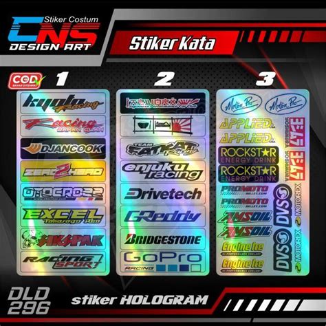 STICKER PACK RACING STICKER PRINT STIKER VINYL HOLOGRAM Stiker Pack