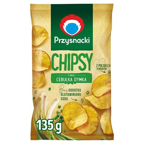 Przysnacki Chipsy o smaku cebulka dymka 135 g Zakupy online z dostawą