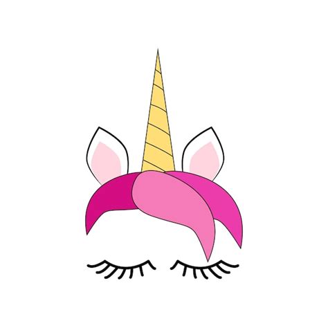 Premium Vector Cute Unicorn Face With Pastel Rainbow Flowers Isolated