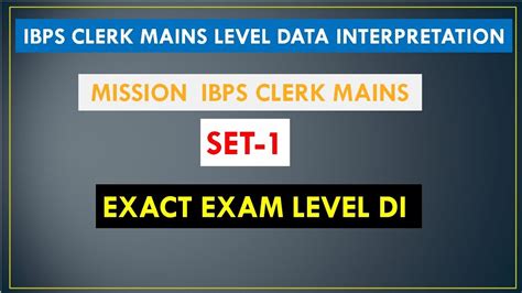 Ibps Clerk Mains Level Data Interpretation Set Mains Level Di