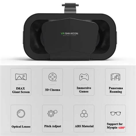 Shinecon VR Box IMAX Giant Screen Virtual Reality Glasses G10 Black