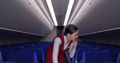 Stewardess 3d Creation In The Cabin Pixiv