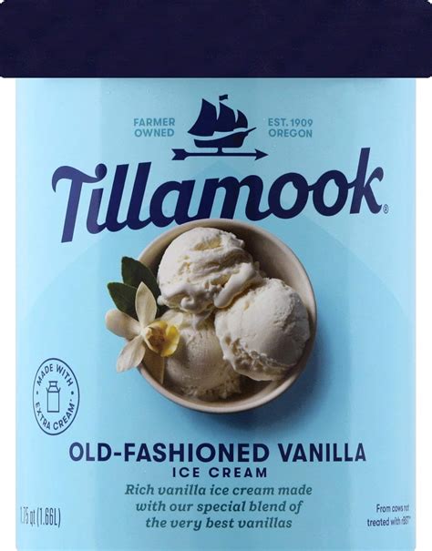 Amazon Tillamook Old Fashioned Vanilla Ice Cream Quart