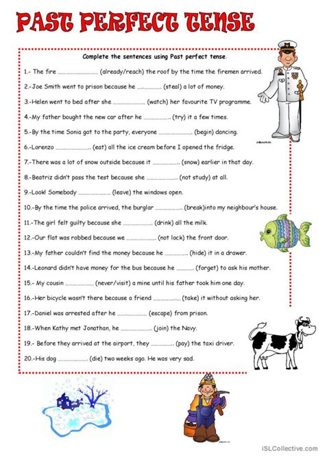 Past Perfect Tense English Esl Worksheets Pdf And Doc