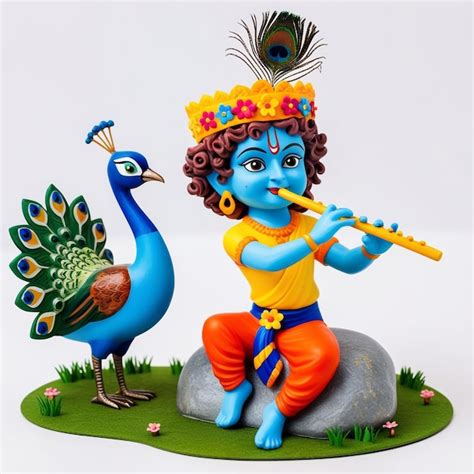 Feliz día de cumpleaños de Krishna Janmashtami plantilla de diseño de