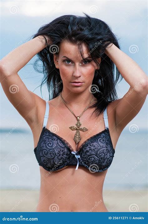 Brunette Outdoors Stock Image Image Of Female Lifestyle 25611271