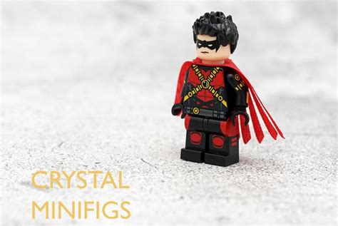 Crystal Minifigs Red Robin Custom Minifigure Custom Lego Minifigures