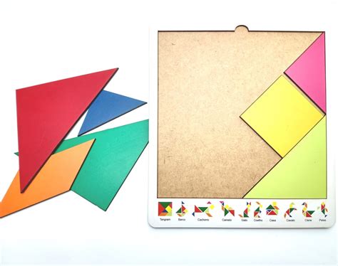 Tangram Jogo Madeira Brinq Ed Escolar Pedag Gico Montessori