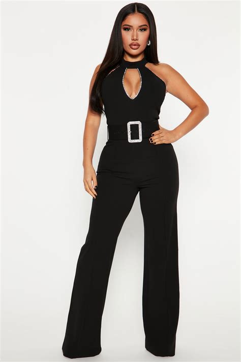 Isabella Embellished Jumpsuit Black Fashion Nova Jumpsuits