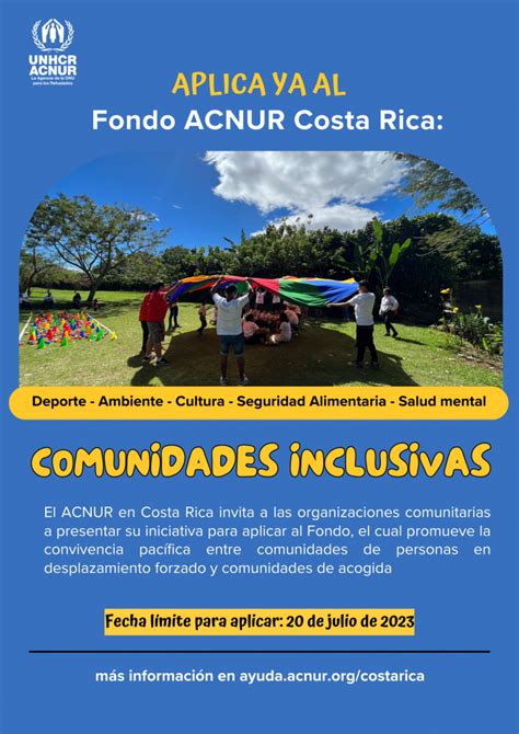 FONDO ACNUR COSTA RICA COMUNIDADES INCLUSIVAS ACNUR Costa Rica