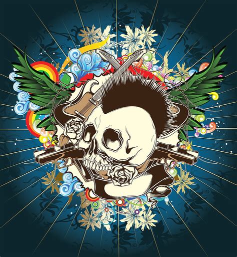 Skull Background Vector Eps Ai Uidownload