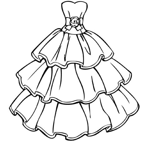 Barbie Wedding Dress Coloring Pages - pietercabe