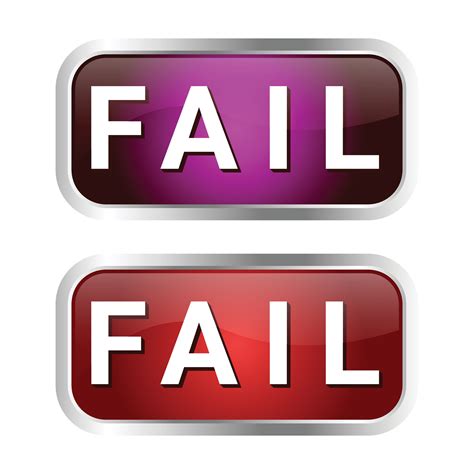 Failed Rubber Stamp, Failed Icon, Failed Business, 3D Realistic Shiny ...