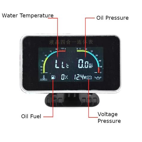 In Lcd Araba Dijital Alarml Saat G Stergesi Voltmetre Gerilim Ya