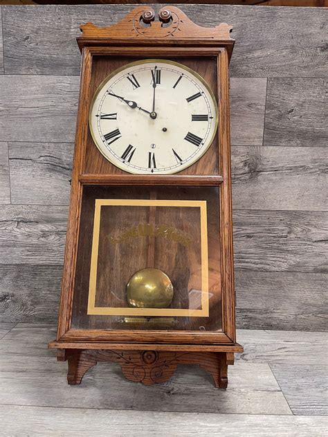 Solid Oak Regulator Clock Auction