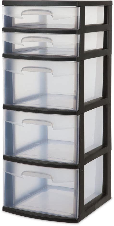 Sterilite 5 Drawer Tower Black 1 Pc —