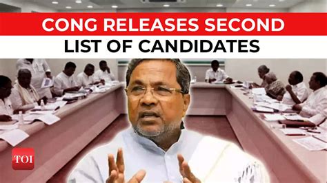 Congress Congress Release Second List Of 42 Candidates For Karnataka