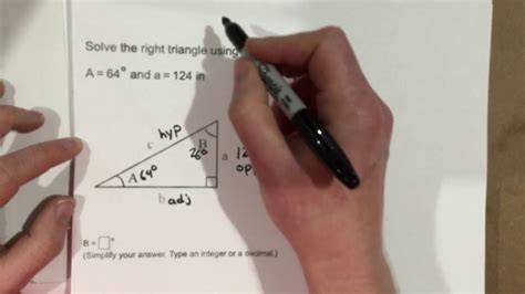 Find Missing Side Lengths Using Trig Ratios Youtube