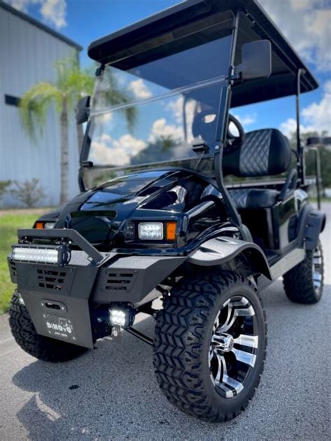 Custom Golf Cart Club Car Blacked Out Electric Vehicle Custom Lifted