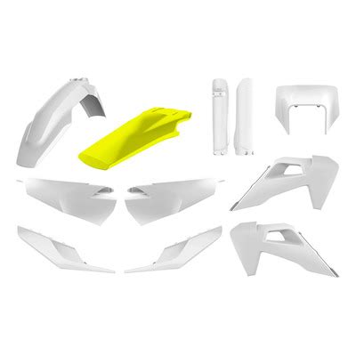 Kit Plastiques Acerbis Husqvarna 250 FE 20 23 Blanc2 Gris Couleur