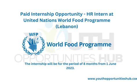 Paid Internship Opportunity Hr Intern At United Nations World Food