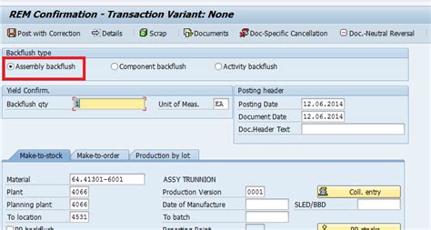 Mfbf Disable Quantity Field Assembly Backflush Sap Community