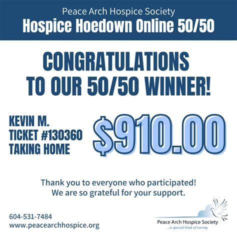 Congratulations To Our 5050 Winner