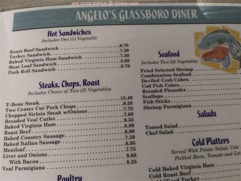 Online Menu Of Angelos Glassboro Diner Restaurant Glassboro New