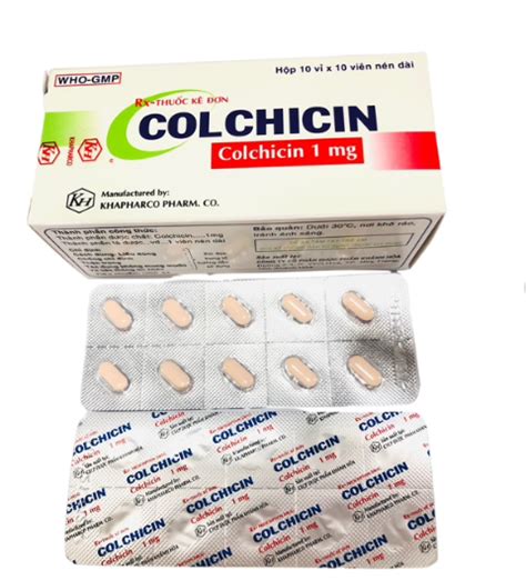 Colchicin 1mg Khapharco H 100V SHOPTHUOC