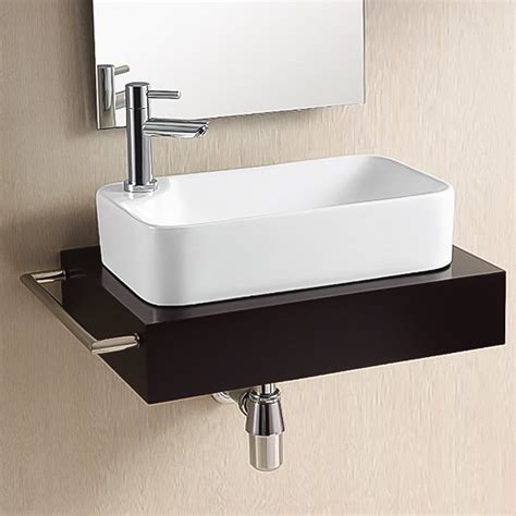 Nameeks Ceramica White Ceramic Vessel Rectangular Bathroom Sink At