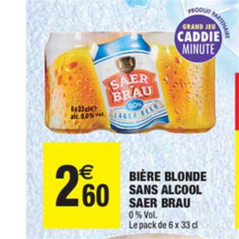 Promo Bi Re Blonde Sans Alcool Saer Brau Chez Carrefour Market Icatalogue Fr