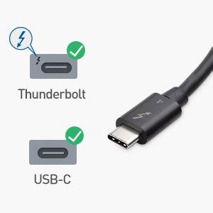 Cable Matters Intel Certified 40Gbps Thunderbolt 4 Cable 1 M With 8K