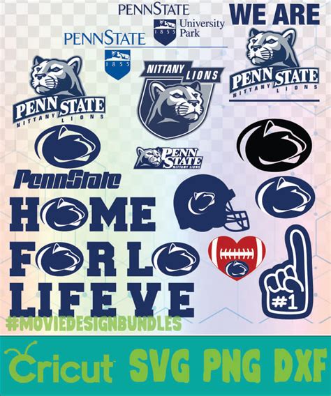 PENN STATE NITTANY LIONS FOOTBALL NCAA LOGO SVG, PNG, DXF - Movie ...