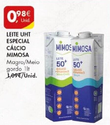 Promo O Leite Uht Especial C Lcio Mimosa Magro Meio Gordo Lt Em Pingo