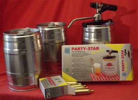 3 New Empty 5 L Party Kegs Device Party Star De Luxe Co²