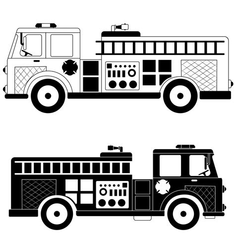 Fire Engine Icon Vector Fire Truck Illustration Sign Collection Fire