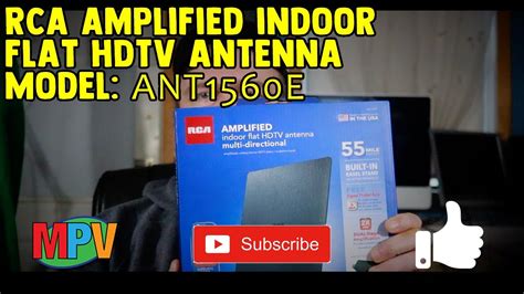 UNBOXING RCA Amplified Indoor Flat HDTV Antenna Model ANT1560E YouTube